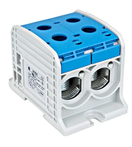 Aluminium / Kupfer Klemme, 1-polig, Doppel 185mm² blau