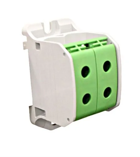 Aluminium / Kupfer Klemme, 1-polig, Doppel 50mm² grün