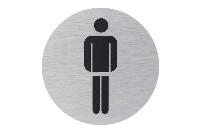 Aluminium Schild “WC Herren“, Ø 75 mm