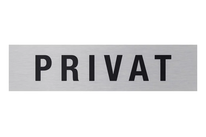 Aluminium Schild „Privat“, 160 x 40 mm