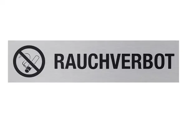 Aluminium Schild „Rauchverbot“, 160 x 40 mm