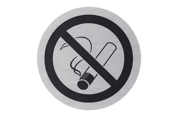 Aluminium Schild ‘‘Rauchverbot‘‘, Ø 75 mm