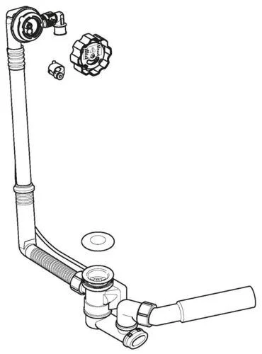 Alva Aqua Ab-, Über- & Einlaufgarnitur chrom