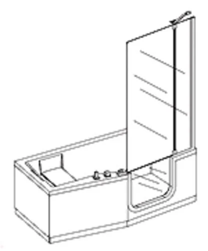 Alva Aqua Aura Badewannenaufsatz für Wanne rechts