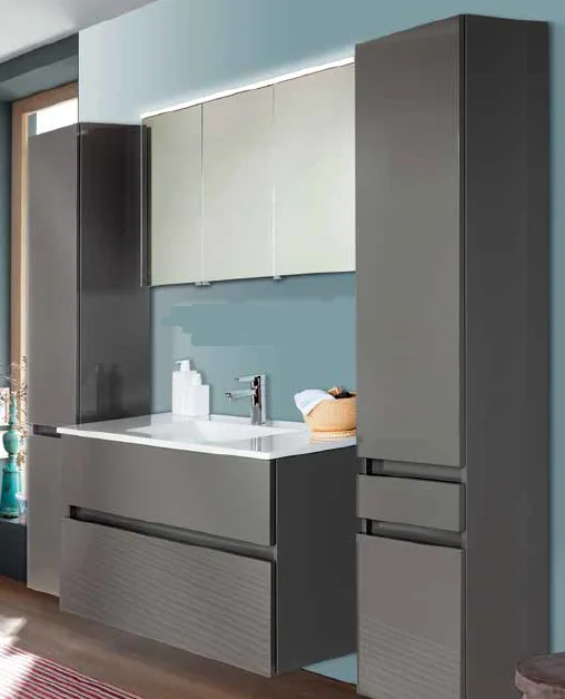 Alva Aqua Varia Möbelset, grau hochglanz