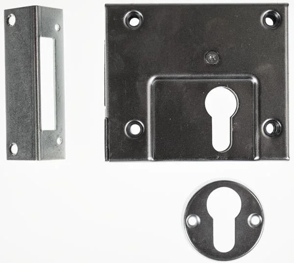 AMF Universal Kastenriegelschloss 49 PZ komplett mit Rosette und Schließblech