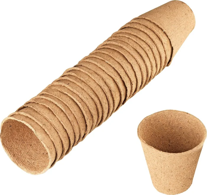 Anzuchttöpfe rund, Ø 6 cm, 24 St. (naturbraun)