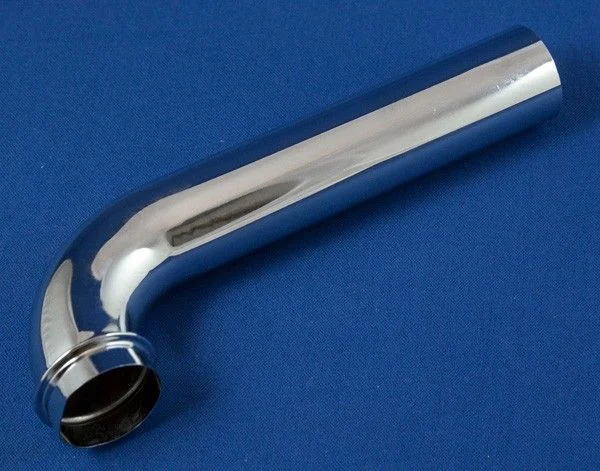 ASW Messing verchromtes Sifon Bogenrohr 100498, 90°, 32 mm (5/4″) x 250 mm