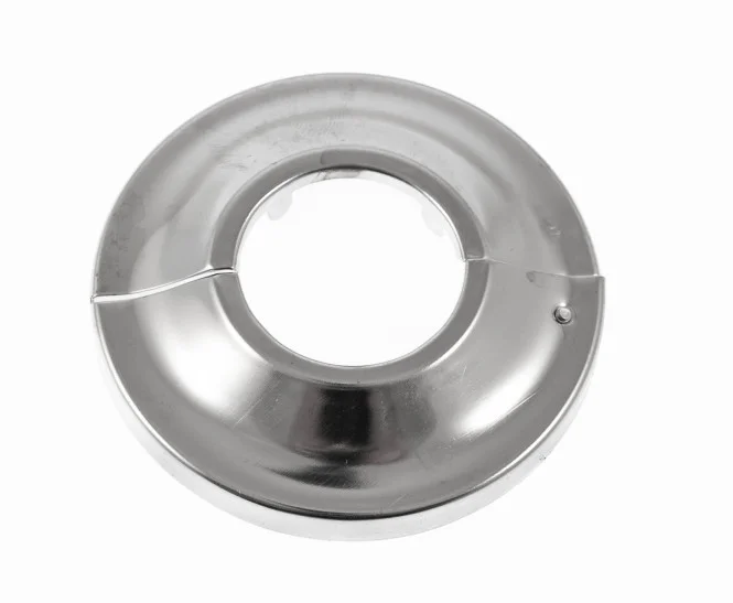 ASW Scharnierrosette 150027 geteilt Messing verchromt, Loch 3/4″, 27 mm