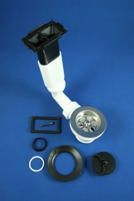 ASW Spültisch Ab- und Überlaufgrt. 111234, 1 1/2″ x 70 mm mit Überlauf