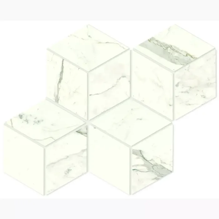 Atlas Concorde Marvel Shine Calacatta Prestigio Matt Mosaik Hexagon A418 30x35cm rektifiziert