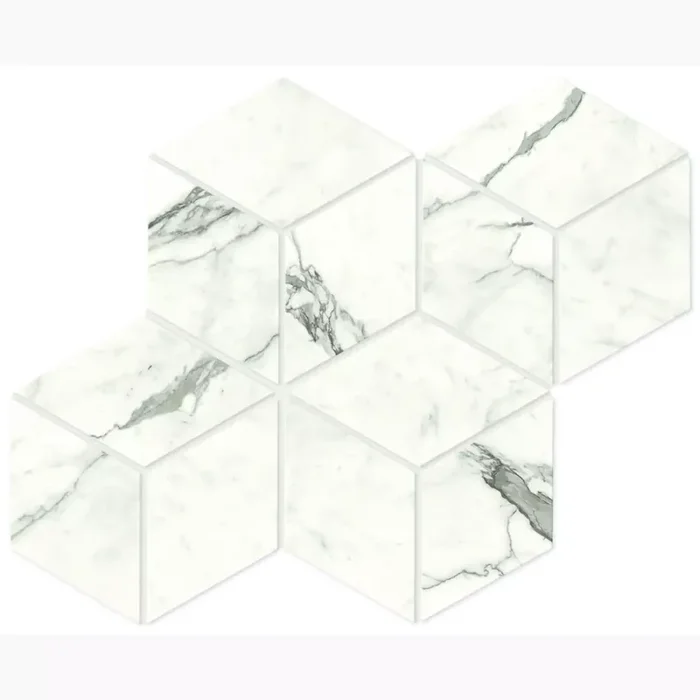 Atlas Concorde Marvel Shine Statuario Supremo Lappato Mosaik Hexagon A42X 30x35cm rektifiziert