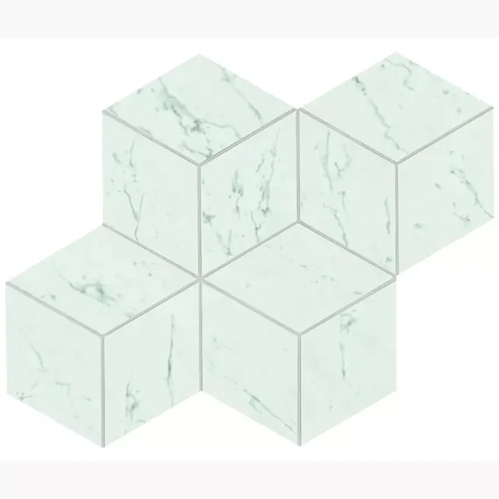 Atlas Concorde Marvel Stone Carrara Pure Lappato Mosaik Hexagon AS2J 30x35cm rektifiziert