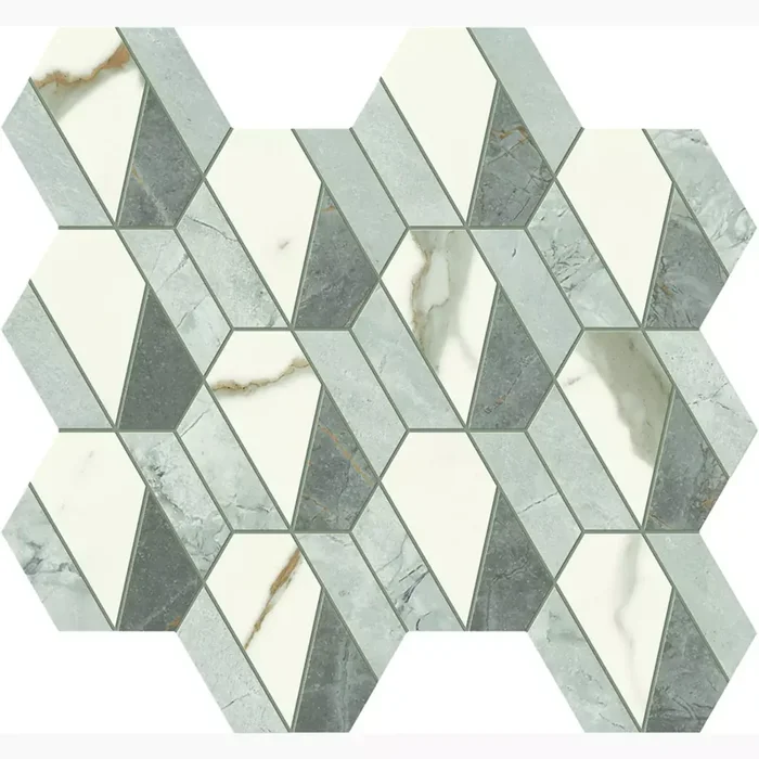 Atlas Concorde Marvel X Hive Lappato Mosaik Hex AF8Q 32,2×37,2cm rektifiziert