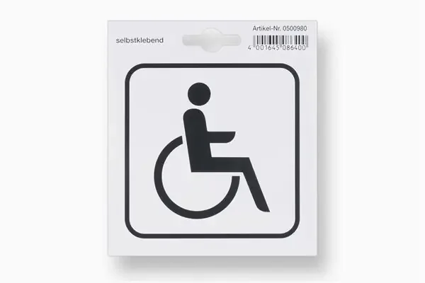 Aufkleber „Rollstuhl“, 110 x 110 mm