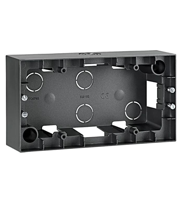 Aufputz Gehäuse 2-fach, anthrazit