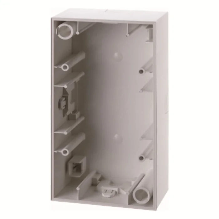 Aufputz-Gehäuse 2fach S.1 polarweiß, glä nzend