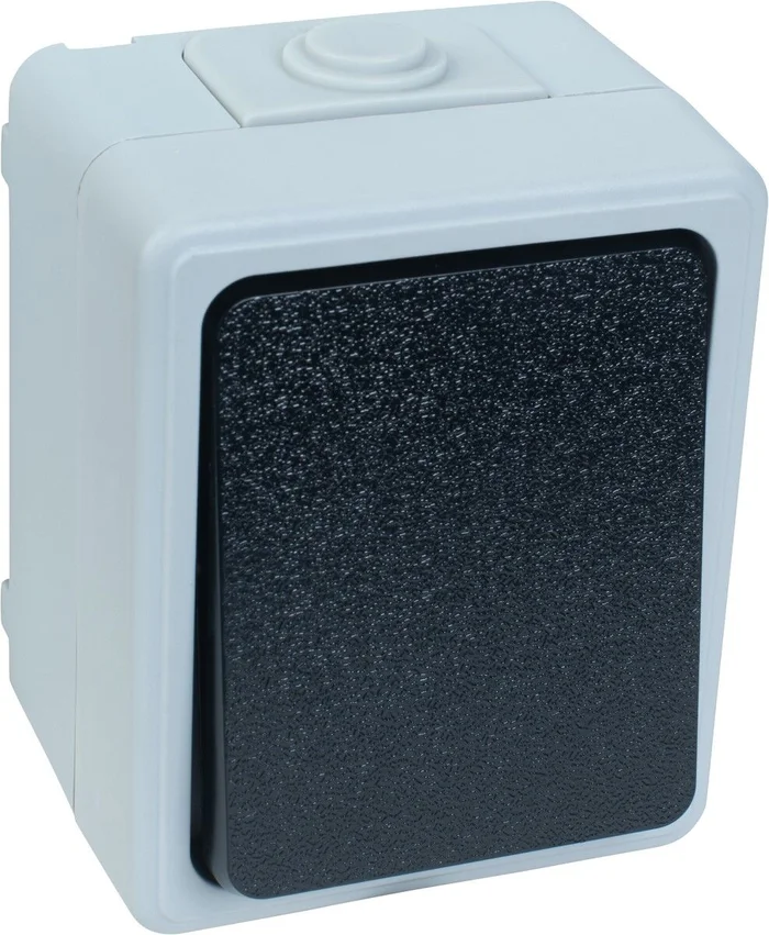 Aus-/ Wechselschalter Base IP44 Aufputz (grau)