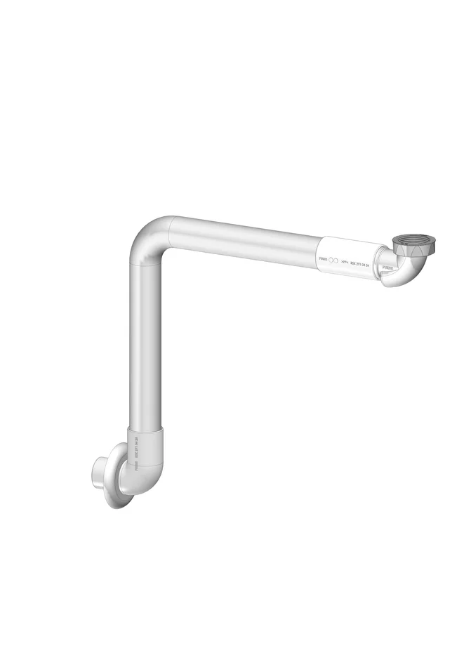 Auslassset Wand für Pumpenbodenventil G32x40x350x300 mm, Weiß