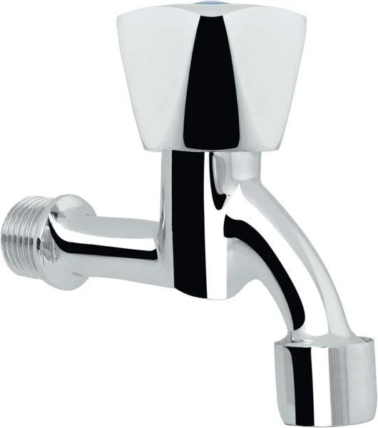 Auslaufventil Messing verchromt 1/2″ mit Dreikanthaubengriff und Mischdüse