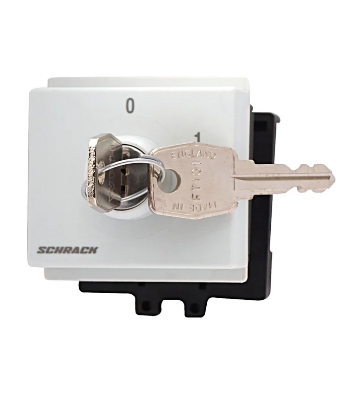 Ausschalter mit Schlüssel 1-polig, 20A, für Reiheneinbau