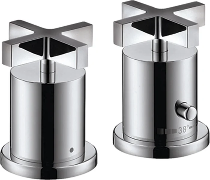 Axor Citterio 2-Loch Wannenrandarmatur mit Thermostat und Hebelgriffen