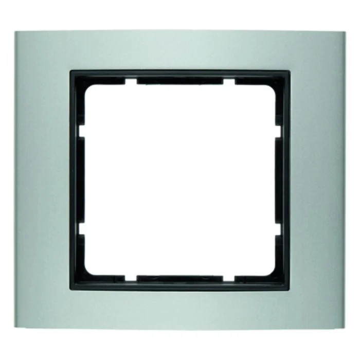 B.3 Rahmen 1fach Alu silber für Zentralstücke anthrazit matt