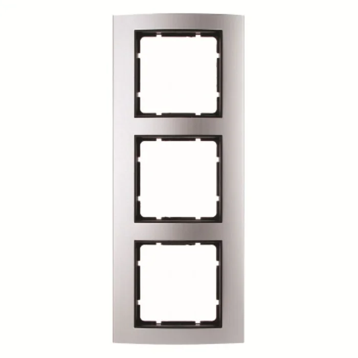 B.3 Rahmen 3fach Alu silber für Zentralstücke anthrazit matt