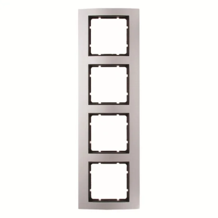 B.3 Rahmen 4fach Alu silber für Zentralstücke anthrazit matt