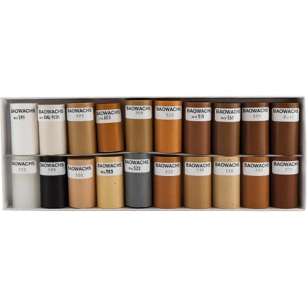 BAO Weichwachs weiß-schwarz – 20 Halbstangen