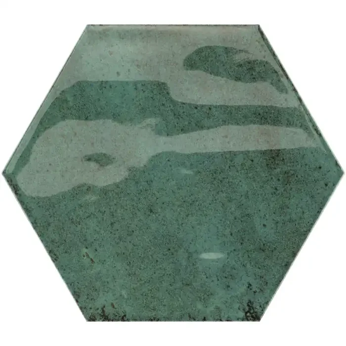 Bärwolf KE-22110 LOFT HEXAGON emerald green gloss 17,3×15 cm Steingut