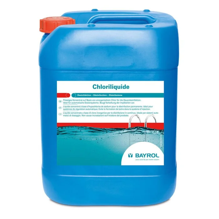 BAYROL Chloriliquide Flüssigchlor zur Dauerdesinfektion von Poolwasser Pool 20 L