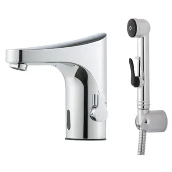 Berührungsloser Waschtischmischer FM Mattsson 9000E Tronic Mit Temperaturknopf und Handbrause