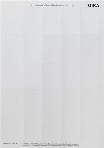 Beschriftungsbögen 38 x 54 mm Zubehör