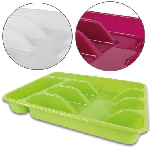 Besteckkasten mit 5 Fächern, PP, 4,5x26x33,5 cm,