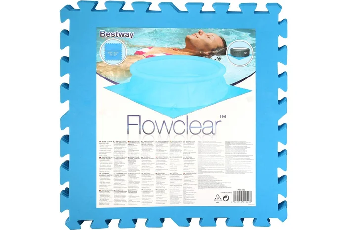 Bestway PE Poolmatten Schutzboden 9er Pack 50 x 50 cm Blau