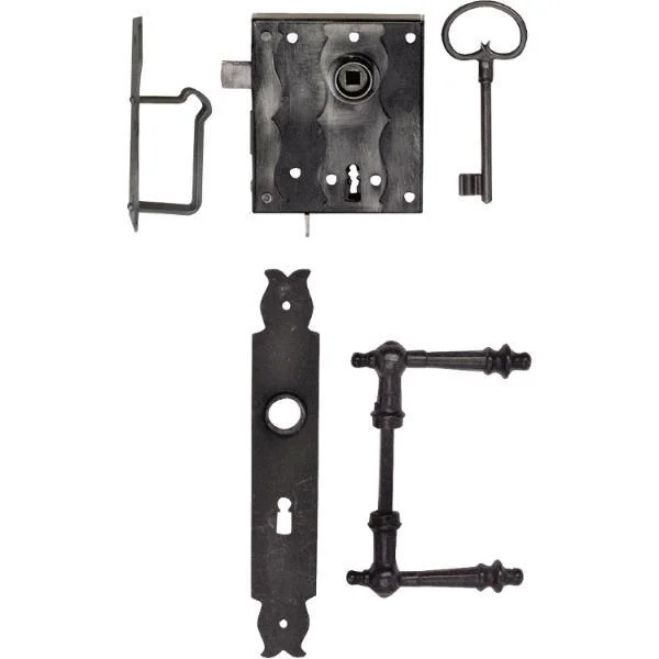 Bever Rustikales Schlossset Wartberg BB, rechts einwärts, DM 60, Stahl blank