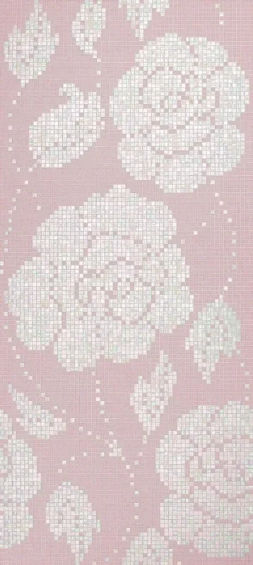 Bisazza Dekor Winter Flowers Pink 129,1×290,5 cm