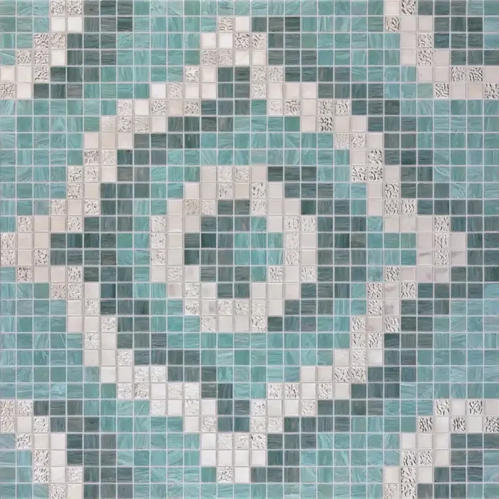 Bisazza Mischung Velvet Grey Oro Bianco 2×2 cm inkl. Inst.-Kit