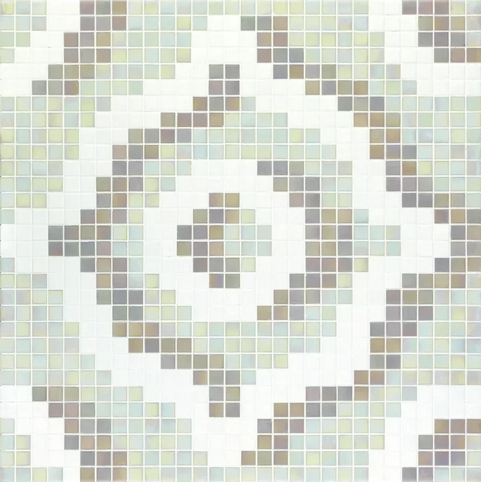 Bisazza Mischung Velvet White 2×2 cm inkl. Inst.-Kit