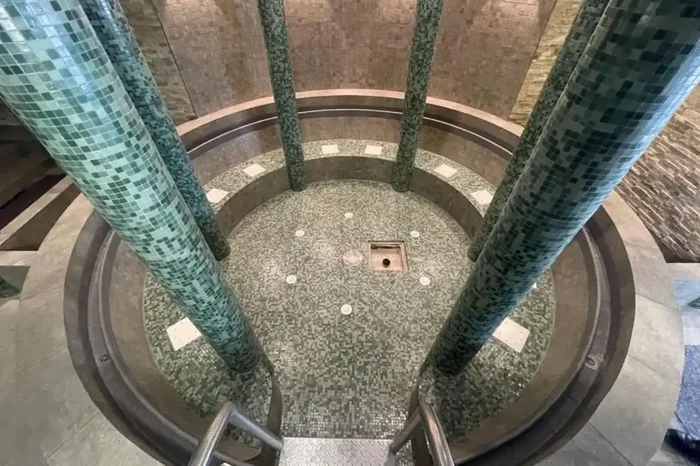 Bisazza Mosaikfliesen „Quercia“ hellgrün dunkelgrün glitzernd 32,2×32,2 cm netzverklebt