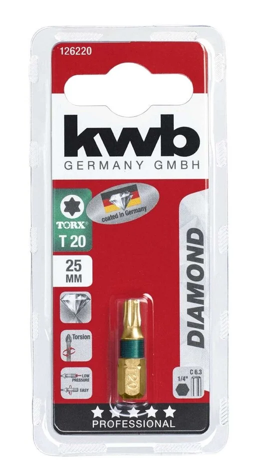 Bit, Diamant, 25 mm, Torx 20