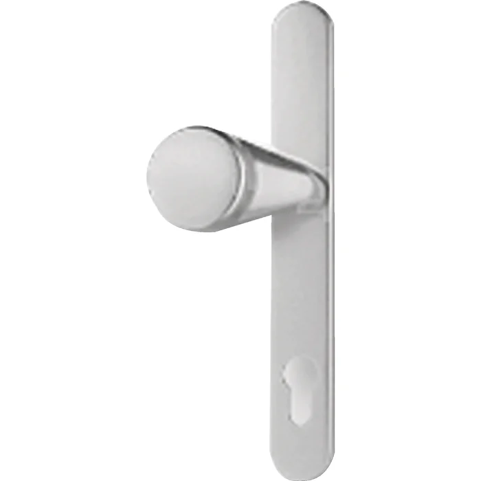 BKS Knopflangschild für außen, rund RR 7504, PZ 92 mm, silber eloxiert