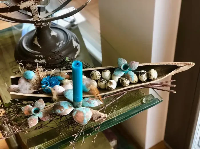 Blume mit Stiel aus Kupfer 15x15cm