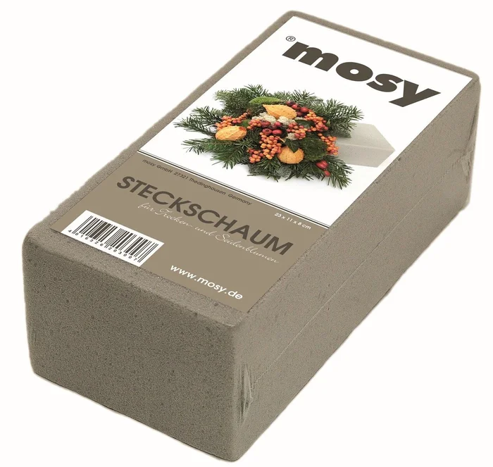 Blumensteckschaum (grau)