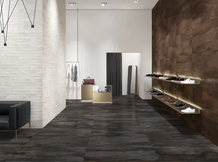 Bodenfliese Alpha Schwarz Lappato 60x120cm Rektifiziert Restposten 7,2 m²