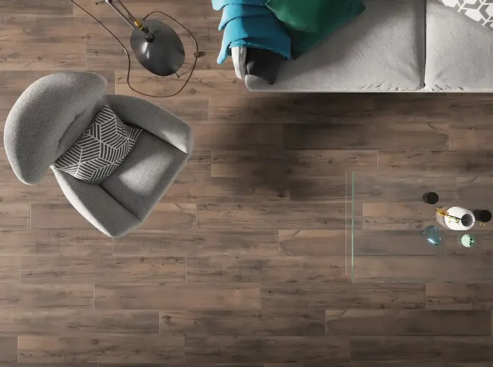 Bodenfliese Nebraska Braun 20x160cm Rektifiziert