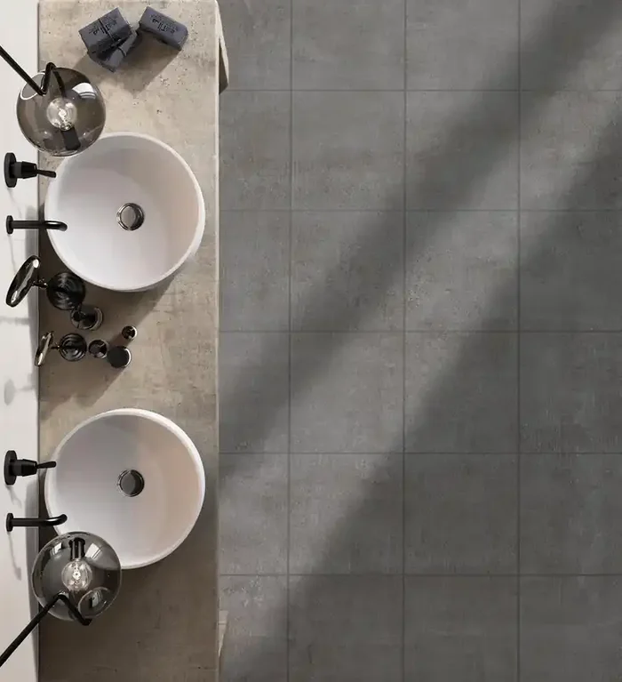 Bodenfliese New Concrete Grau-Beige 60x60cm Rektifiziert