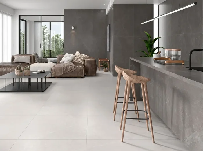 Bodenfliese Schirokko Dunkelgrau 60x120cm Rektifiziert