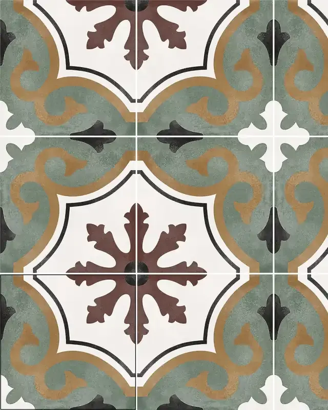 Bodenfliesen 15×15 cm Jugendstil Muster Flo Olivia